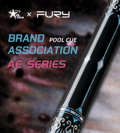 FURY-CRICAL AE-NT1/2 Billiard Pool Cue Stick Set, Maple Shaft, 3/8x10 Joint Case Set 1/2 Stick 10.5/11.5/12.5mm Smooth Grip