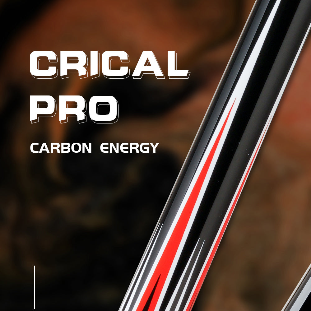 CRICAL PRO3 Carbon Fiber Pool Cue Stick 58" Billiard Cue Sticks Professional Low Deflection Pool Sticks with 3/8 * 8 Pin Joint and 12