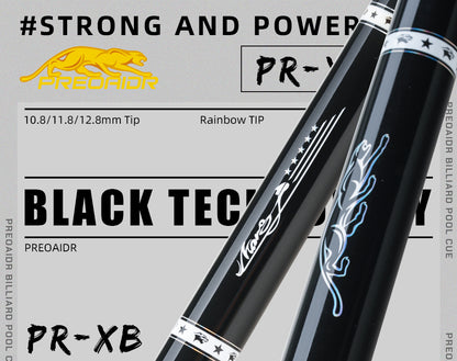 PREOAIDR 58" XINGBAO 1/2 Black Technology Billiard Pool Cue Stick 10.5/11.5/12.5mm Carbon Energy 1/2 Billiard Pool Cue Stick