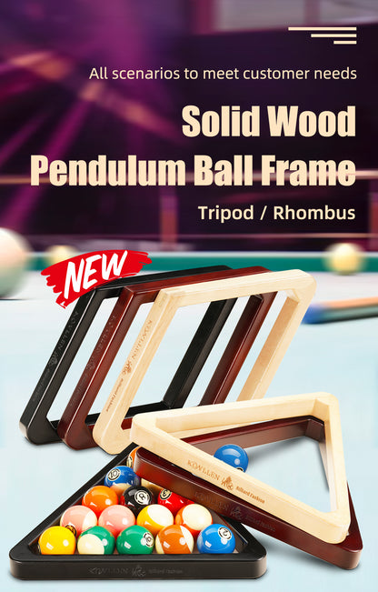 KONLLEN Solid Wood Billiard 8-Ball Triangle / 9-Ball Diamond Pool Ball Racks for 2-1/4" Pool Balls