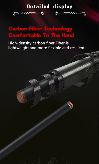 FURY Billiard AF Series Carbon Fiber Pool Cue Stick 12.5mm Professional Carbon Technology Low Deflection3/8*10 Joint 147cm Kit