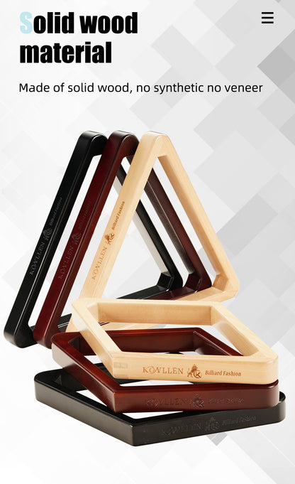 KONLLEN Solid Wood Billiard 8-Ball Triangle / 9-Ball Diamond Pool Ball Racks for 2-1/4" Pool Balls