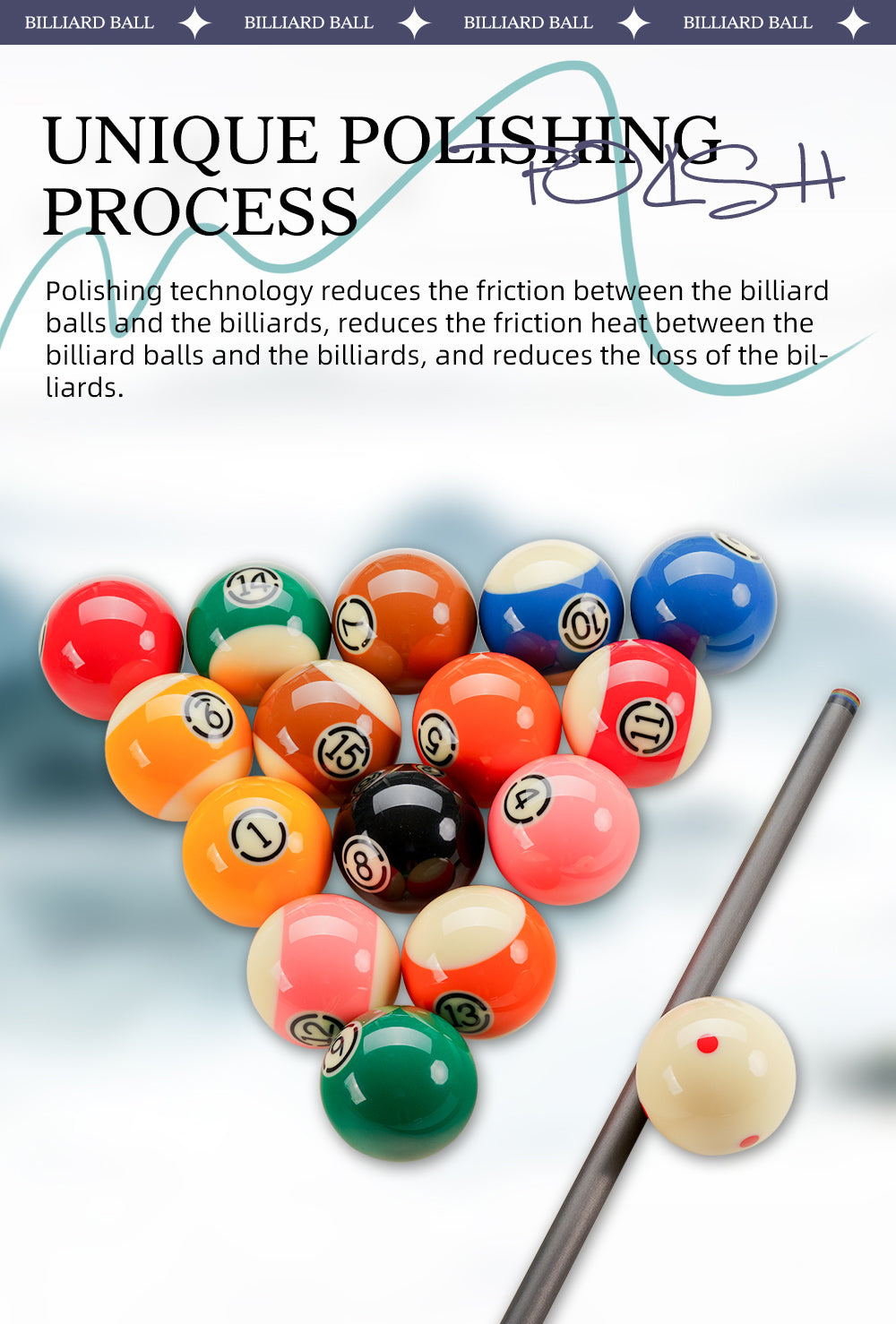 KONLLEN Pool Balls 57.2mm Resin Balls Set 2-1/4" 16pcs Full Set For Pool Tables Billiard Pendulum Sticker Billliards Accessories