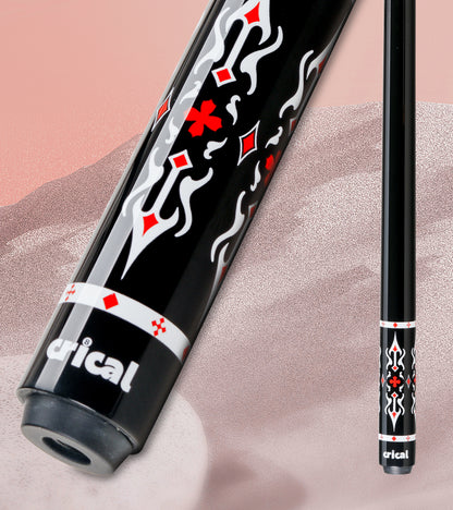 CRICAL PRO3 Carbon Fiber Pool Cue Stick 58" Billiard Cue Sticks Professional Low Deflection Pool Sticks with 3/8 * 8 Pin Joint and 12