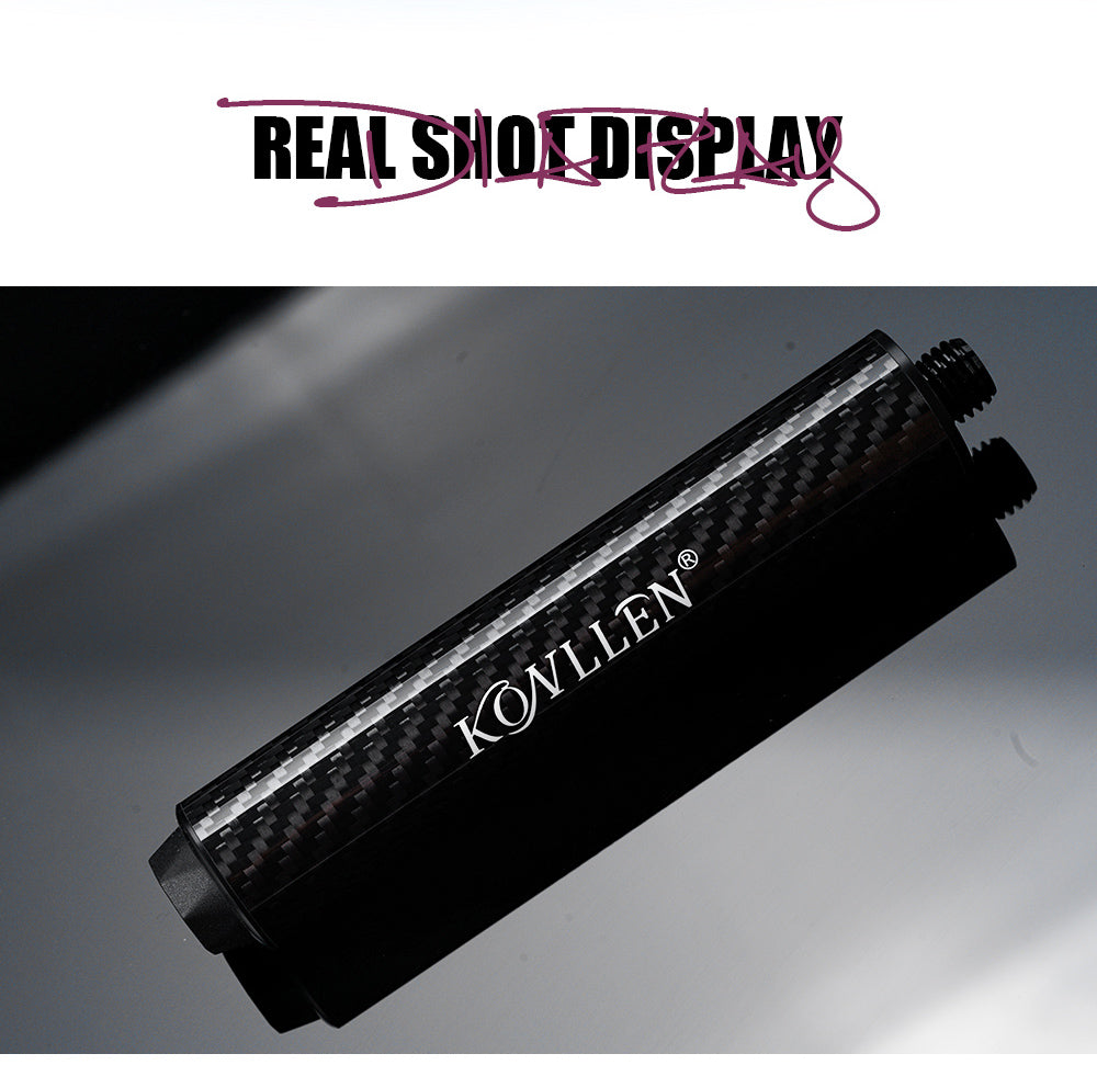 KONLLEN Pool Cue Extension 6" Carbon Fiber Extension with Bumper for KONLLEN Cues Billiards Accessories