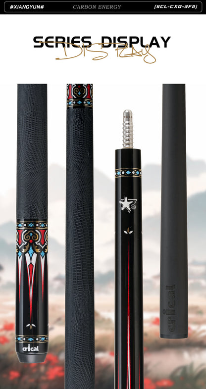 CRICAL XIANGYUN Carbon Fiber Pool Cue 12.5mm Tip 3/8*8 Radial Joint Carbon Cue Fiber Billiard Stick