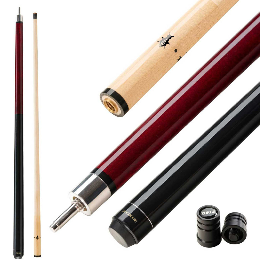 ZOKUE Billiard Punch Cue, Uni-Lock, Quick Joint, 13mm Tip Maple Shaft, Smooth Wrap Break, Strong Powerful Kit, Exquisite Design