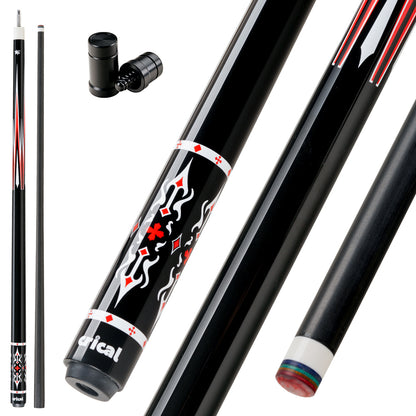 CRICAL XINYI Carbon Fiber Pool Cue Stick 58" Billiard Cue Sticks Professional Low Deflection Pool Sticks with 3/8 * 8 Pin Joint and 12