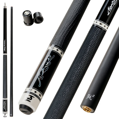 PREOAIDR 58" XINGBAO 1/2 Black Technology Billiard Pool Cue Stick 10.5/11.5/12.5mm Carbon Energy 1/2 Billiard Pool Cue Stick