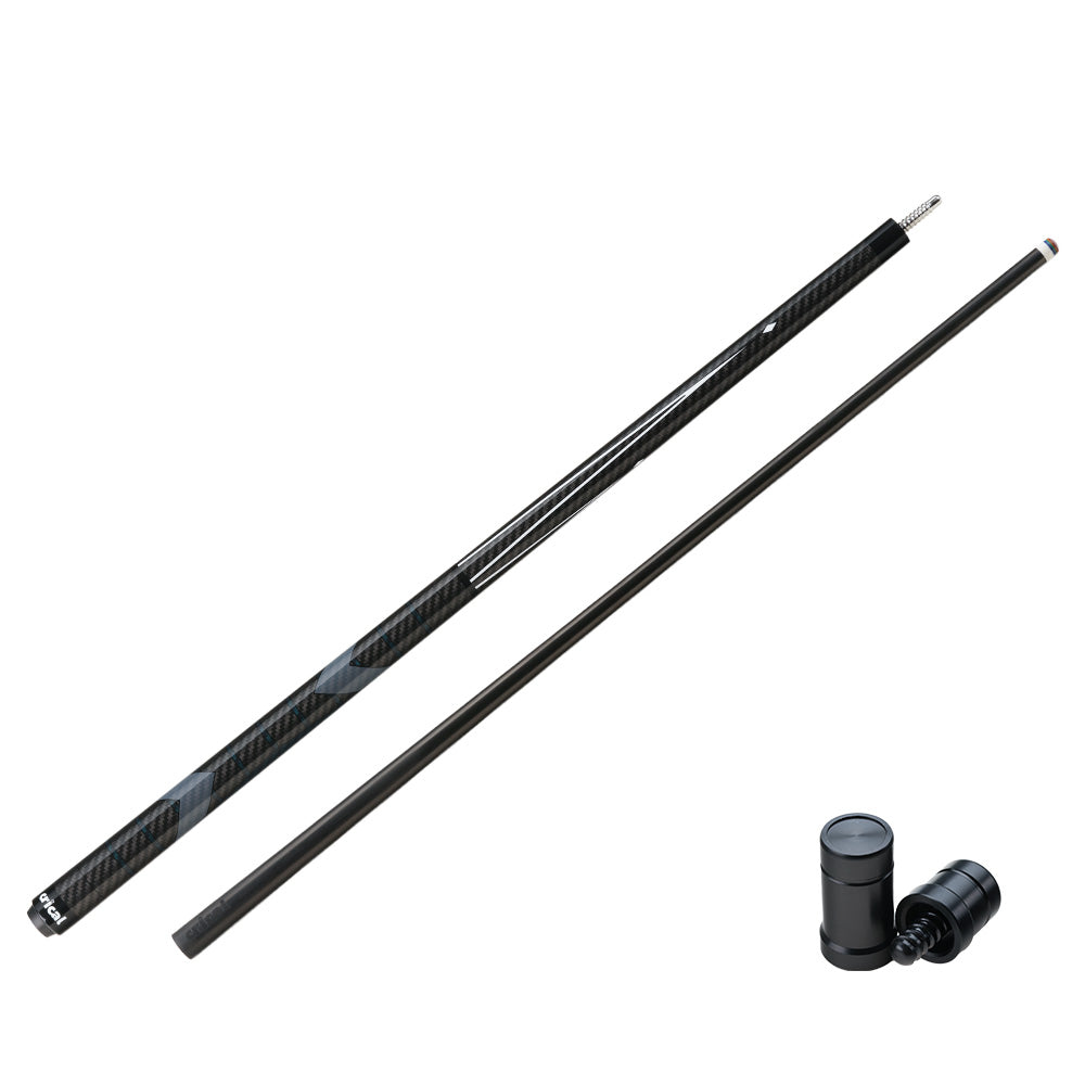 CRICAL CL-01 Carbon Fiber Pool Cue Stick Black Technology Low Deflection 12.4mm Tip 3 * 8/8 Joint Pin Professional 1/2 Billiard