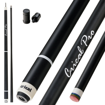 CRICAL CL-PRO Carbon Fiber Pool Cue Stick Black Technology Low Deflection 12.4mm Tip 3 * 8/8 Joint Pin Professional 1/2 Billiard