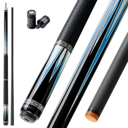 KONLLEN-Upgrade Carbon Fiber Pool Cue Stick, Real Inlay Billiard Cue, 12.5mm Tip, Low Deflection Technology, Shaft Abalone