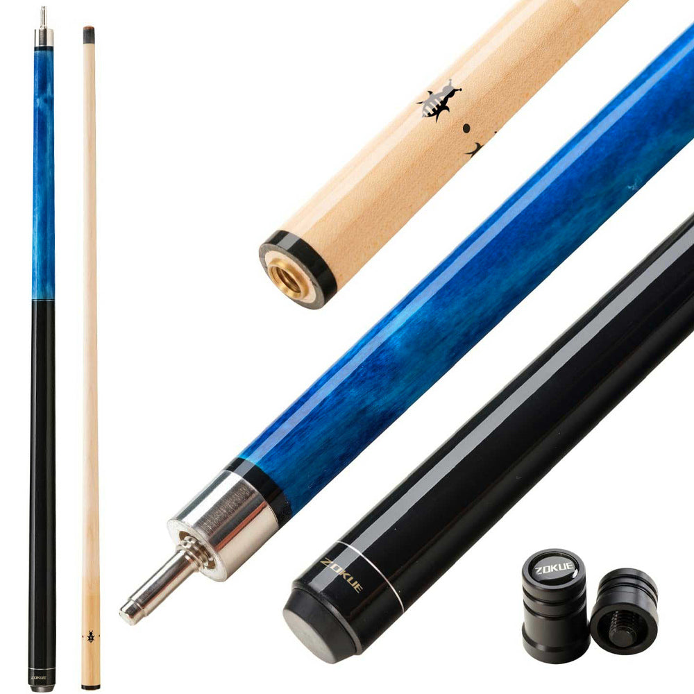 ZOKUE Billiard Punch Cue, Uni-Lock, Quick Joint, 13mm Tip Maple Shaft, Smooth Wrap Break, Strong Powerful Kit, Exquisite Design