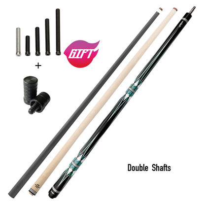 ZOKUE KONLLEN Carom Stick Carbon Fiber Shaft Maple Shaft Carom 3 Cushion Cue Carom Cue Taper 12mm Tip 142cm Libre Cue