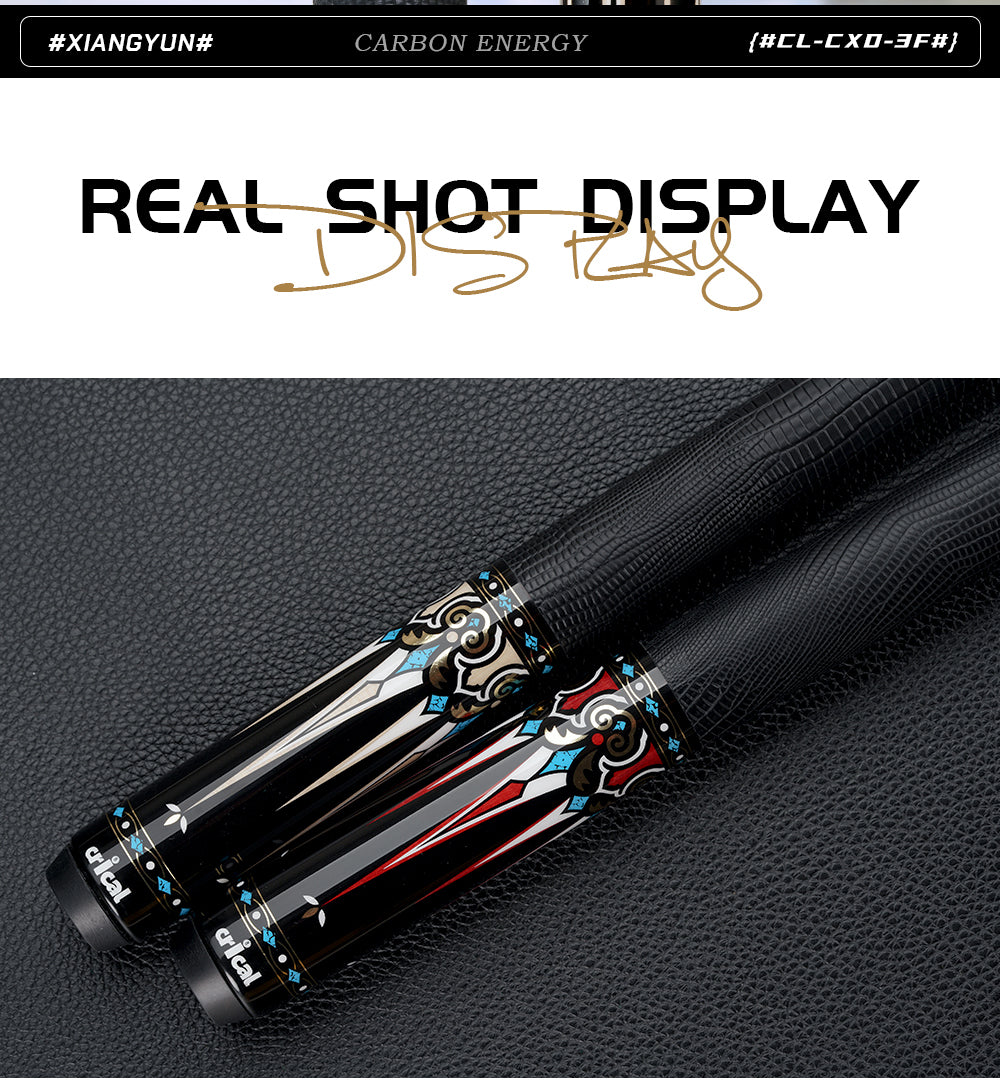 CRICAL XIANGYUN Carbon Fiber Pool Cue 12.5mm Tip 3/8*8 Radial Joint Carbon Cue Fiber Billiard Stick