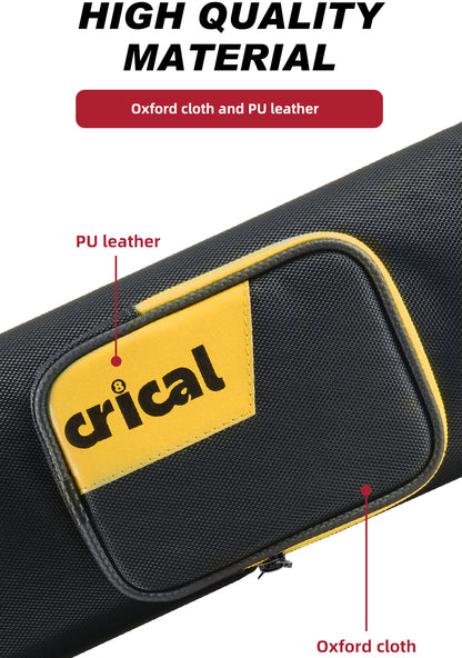 CRICAL Hard Cue Case Bag, Billiard Stick Carrying Case, 6 Holes, 2x4 Pool Case, 86cm Length, Oxford Cloth, Billiard Accessories