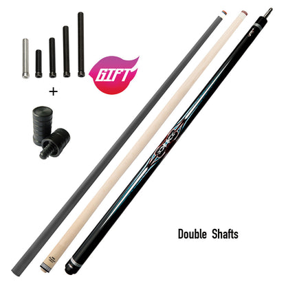 ZOKUE KONLLEN Carom Stick Carbon Fiber Shaft Maple Shaft Carom 3 Cushion Cue Carom Cue Taper 12mm Tip 142cm Libre Cue