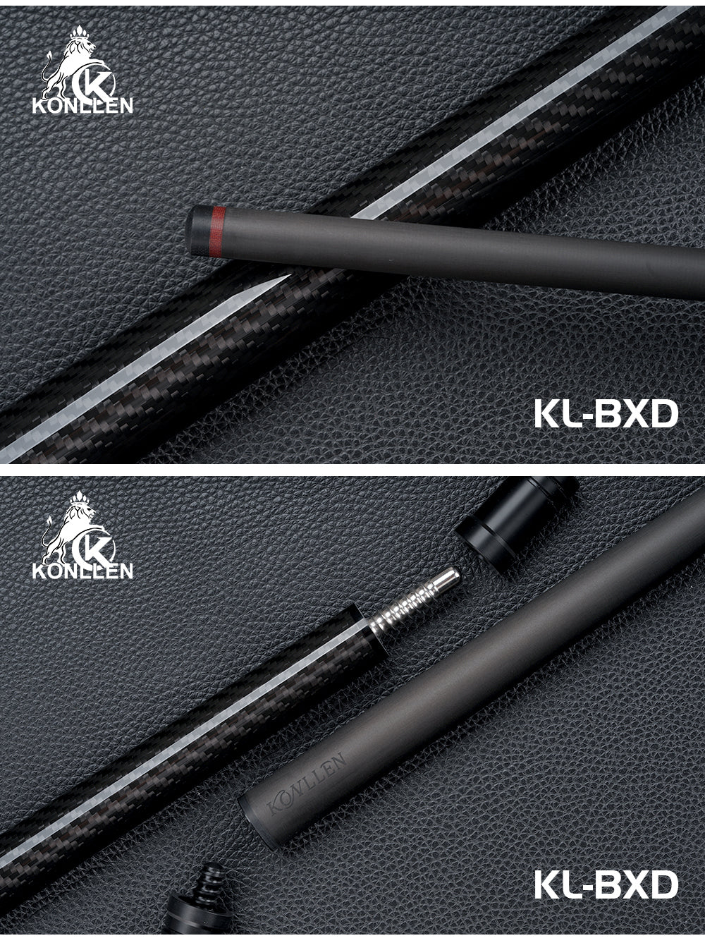 KONLLEN HEIHU Carbon Fiber Break Cue Pool Stick 147cm Powerful and Precise Break Shaft Pool Stick with 13.0mm Tips