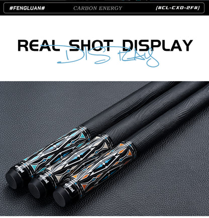 CRICAL FENGLUAN Carbon Fiber Pool Cue ,12.4mm 1/2 Pool Cue Stick ,3/8*8 Radial Carbon Cue Fiber Billiard Stick