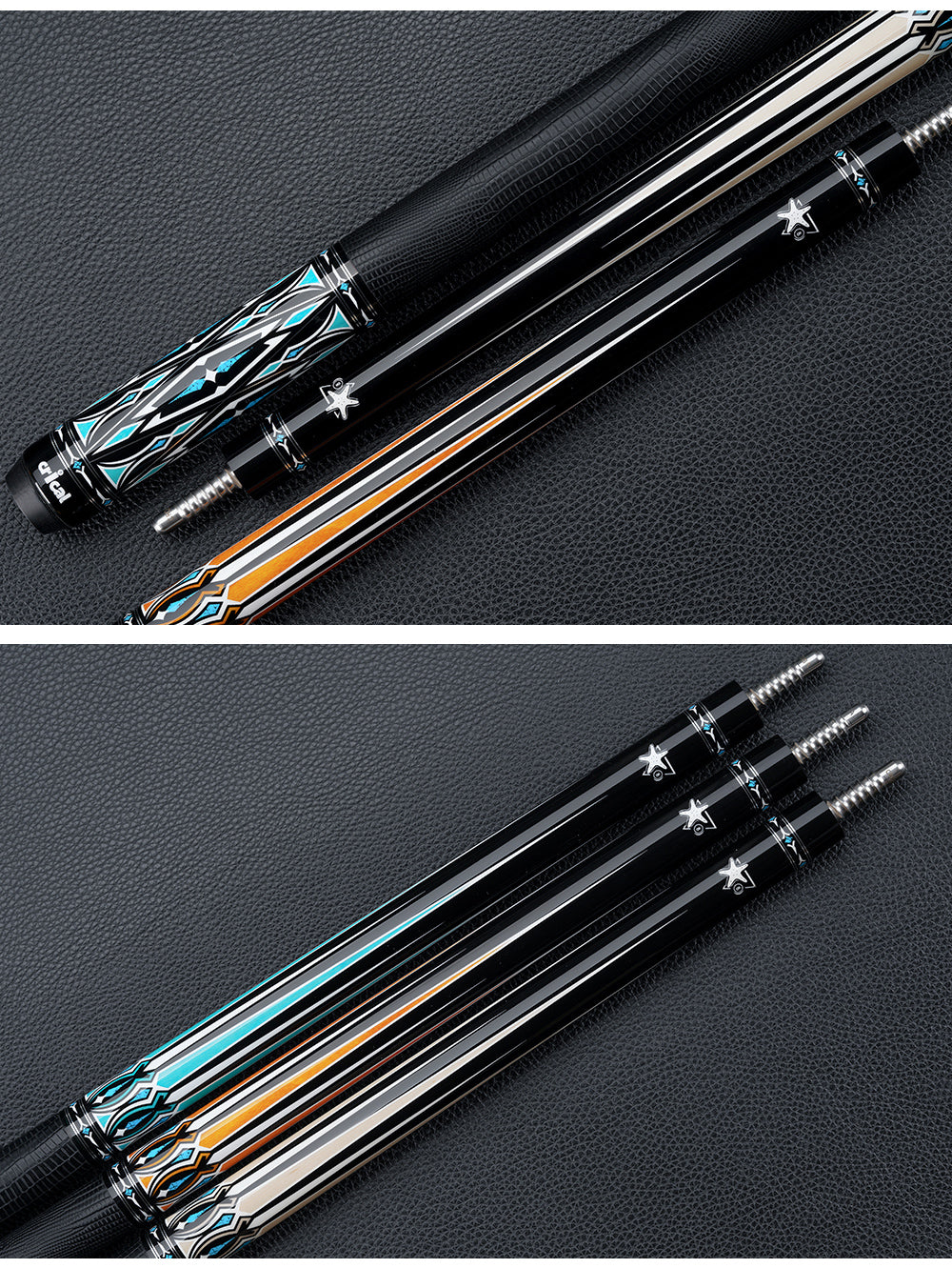 CRICAL FENGLUAN Carbon Fiber Pool Cue ,12.4mm 1/2 Pool Cue Stick ,3/8*8 Radial Carbon Cue Fiber Billiard Stick