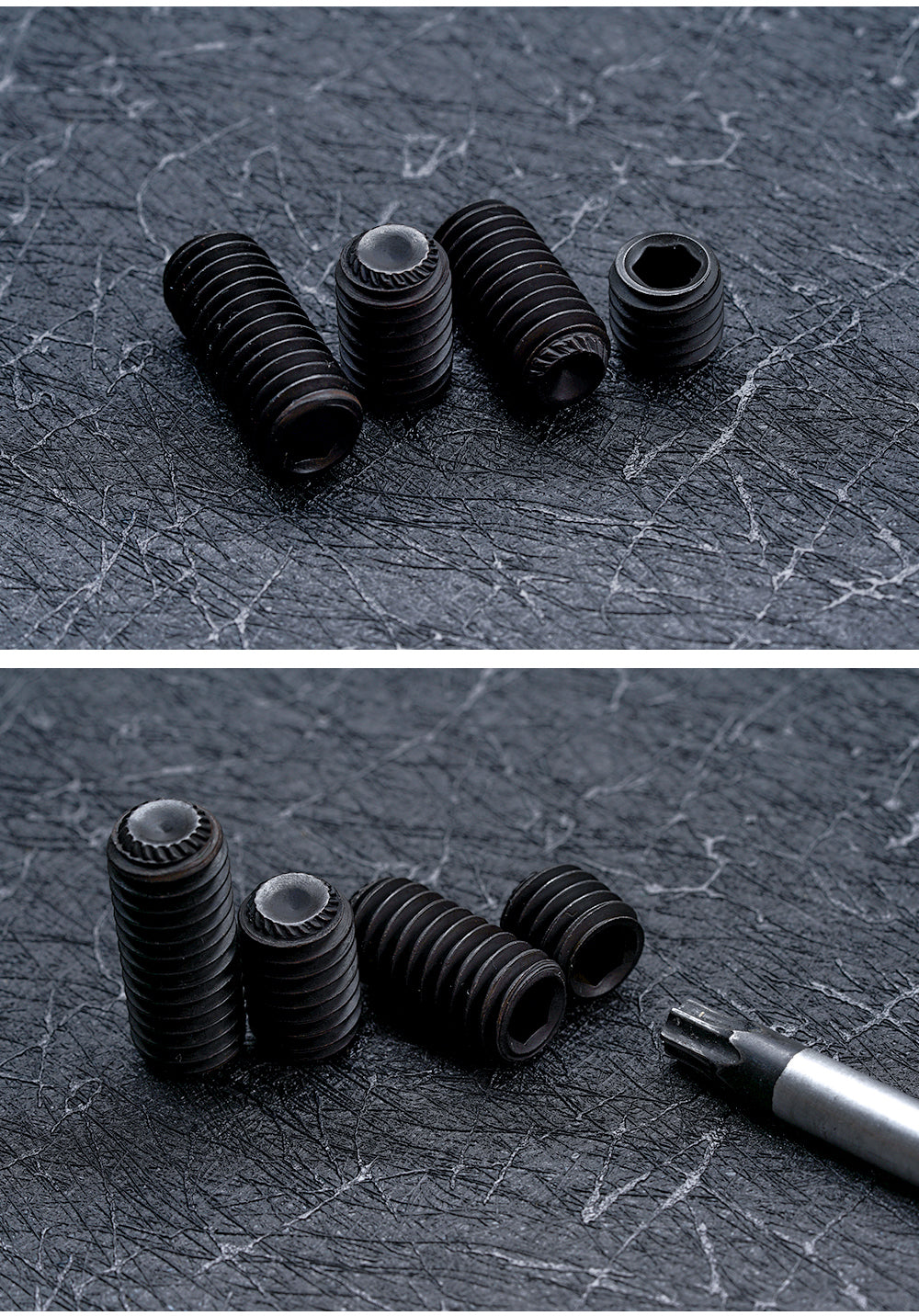 KONLLEN 4 Pieces of Pool Cue Weight Bolts (0.2/0.4/0.5/0.7oz, 12/18/24/30mm) Weight Bolt Set for Pool Cue Stick, Pool Stick Weights, Pool Cue Accessories