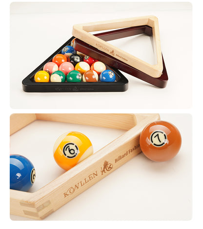 KONLLEN Solid Wood Billiard 8-Ball Triangle / 9-Ball Diamond Pool Ball Racks for 2-1/4" Pool Balls