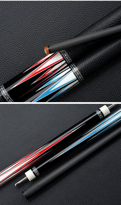 KONLLEN-Upgrade Carbon Fiber Pool Cue Stick, Real Inlay Billiard Cue, 12.5mm Tip, Low Deflection Technology, Shaft Abalone