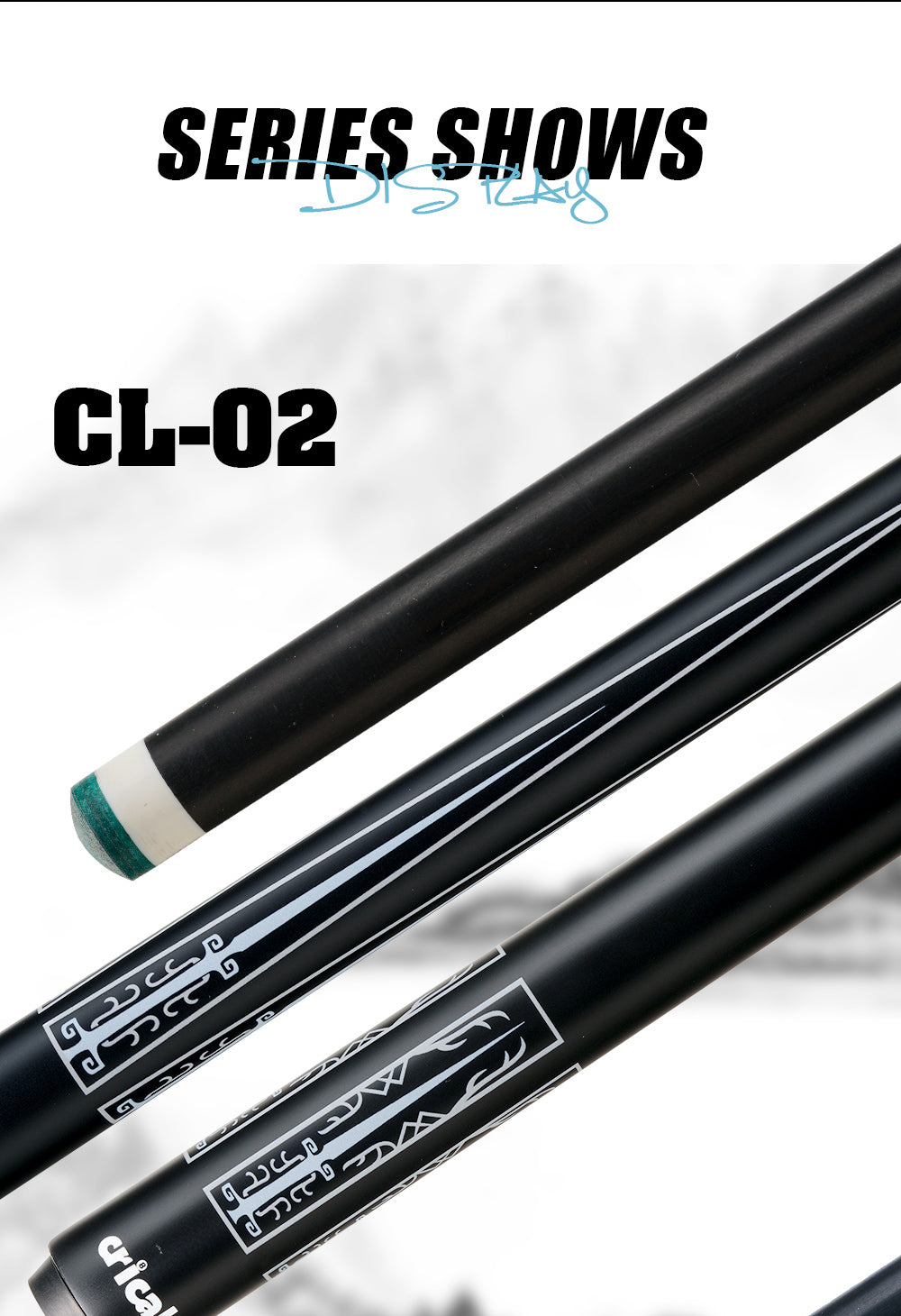 CRICAL CL-02/03 Carbon Fiber Pool Cue Stick Black Technology Low Deflection 12.2mm Tip Radial Joint Professional 1/2 Billiard