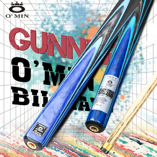 O'MIN GUNMAN Snooker Cue 3/4 Piece Snooker Cue Kit with O'MIN Case with Telescopic Extension 9.5mm 10mm Tip Snooker