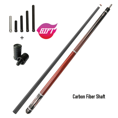 ZOKUE KONLLEN Carom Stick Carbon Fiber Shaft Maple Shaft Carom 3 Cushion Cue Carom Cue Taper 12mm Tip 142cm Libre Cue