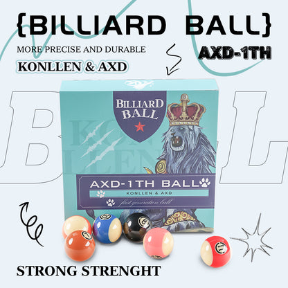 KONLLEN Pool Balls 57.2mm Resin Balls Set 2-1/4" 16pcs Full Set For Pool Tables Billiard Pendulum Sticker Billliards Accessories