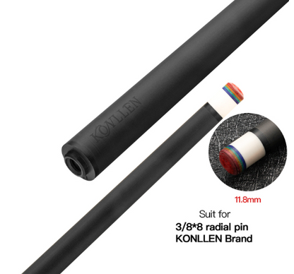 KONLLEN new Billiard Carbon Fiber 3 Cushion Carom/Libre Cue Stick Shaft Uni-loc /Radial 3/8*8 Pin Joint Single Shaft for PERI