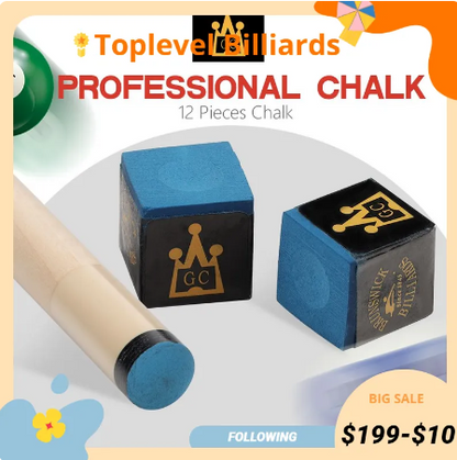 BRUNSWICK Pool Cue Chalk Billiards Chalk 12PCS In a Box Blue Chalks Professional Billiard Accessories