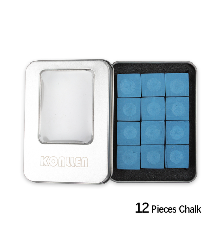 BRUNSWICK Pool Cue Chalk Billiards Chalk 12PCS In a Box Blue Chalks Pr