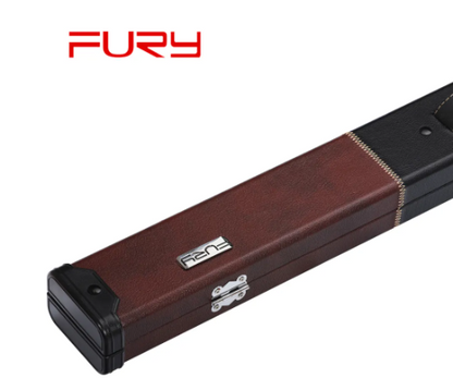 FURY Pool Cue Box 2 Holes Wine Red PU 3/4 Piece Snooker Box Durable Billiard Accessories