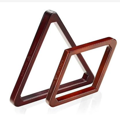 KONLLEN Solid Wood Billiard 8-Ball Triangle / 9-Ball Diamond Pool Ball Racks for 2-1/4" Pool Balls