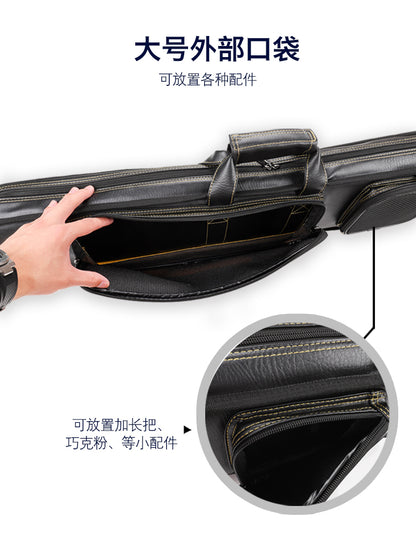 Pool Cue Case 4 Butts 8 Shafts Billiard Pool Cue Bag 2 Colors Pool Stick Carrying Case 12 Holes Case PU Leather High capacity