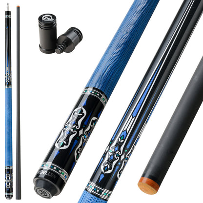 KONLLEN Carbon Fiber Pool Cue Stick, 12.5mm Tip, 3*8 Joint Pin, Professional Taper, Low Deflection Billard