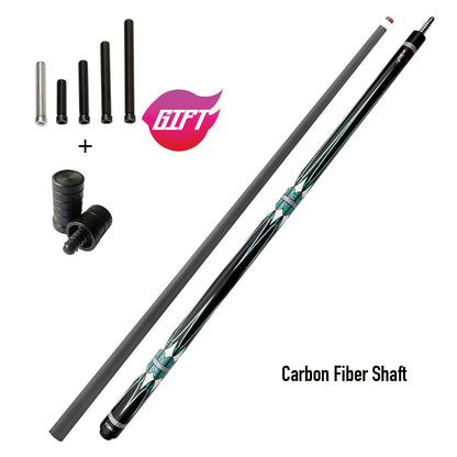 ZOKUE KONLLEN Carom Stick Carbon Fiber Shaft Maple Shaft Carom 3 Cushion Cue Carom Cue Taper 12mm Tip 142cm Libre Cue