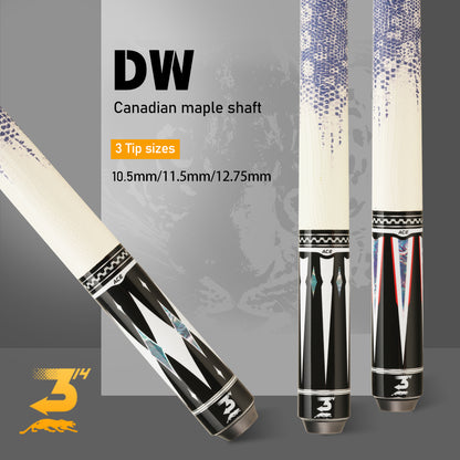 NEW Arrival PREOAIDR 3142 DW Pool Cue Stick 10.5/11.5/12.5mm Tip Size Maple Shaft Uniloc Joint Lizard Print Handle Billiards