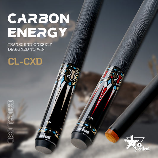 CRICAL XIANGYUN Carbon Fiber Pool Cue 12.5mm Tip 3/8*8 Radial Joint Carbon Cue Fiber Billiard Stick