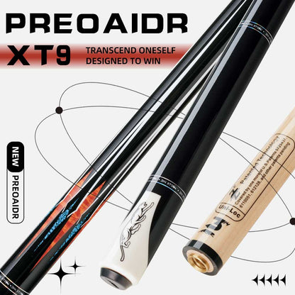 PREOAIDR-Billiard Pool Cue Stick, Snooth Grip, Uni-lock Joint Technology, XT9 3142, 10.5mm, 11.5mm, 12.5mm