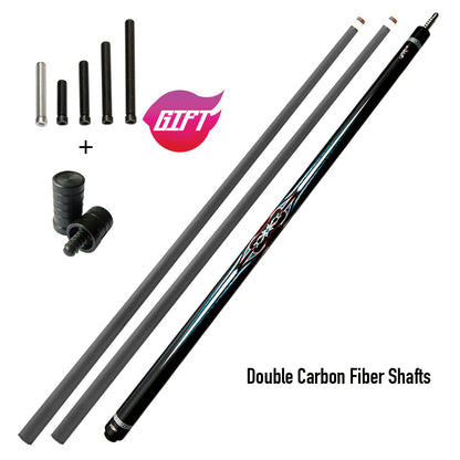 ZOKUE KONLLEN Carom Stick Carbon Fiber Shaft Maple Shaft Carom 3 Cushion Cue Carom Cue Taper 12mm Tip 142cm Libre Cue