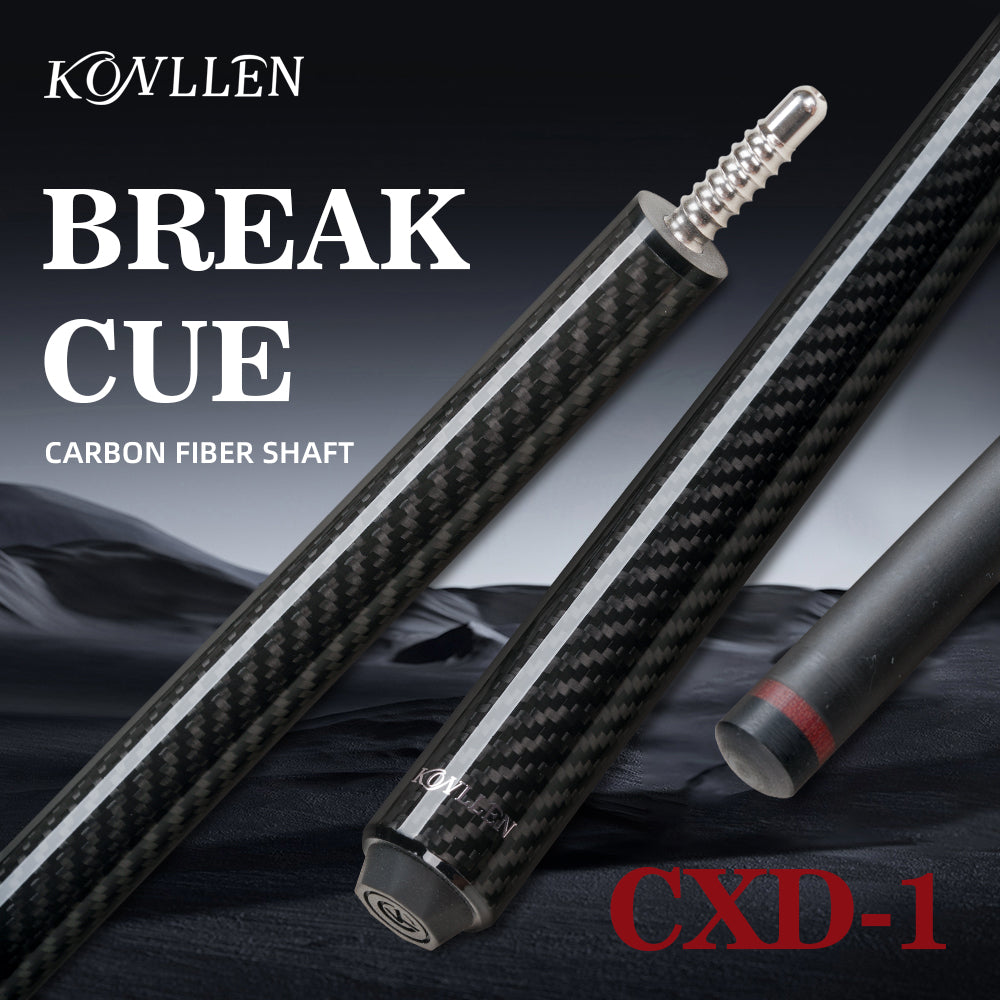 KONLLEN HEIHU Carbon Fiber Break Cue Pool Stick 147cm Powerful and Precise Break Shaft Pool Stick with 13.0mm Tips