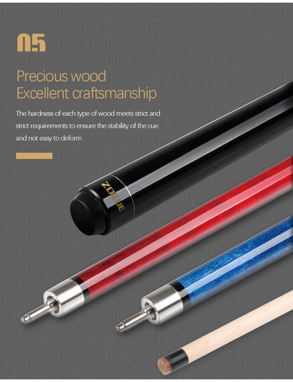 ZOKUE Billiard Punch Cue, Uni-Lock, Quick Joint, 13mm Tip Maple Shaft, Smooth Wrap Break, Strong Powerful Kit, Exquisite Design