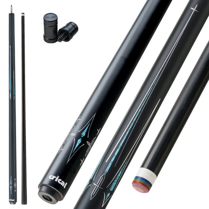 CRICAL CL-02/03 Carbon Fiber Pool Cue Stick Black Technology Low Deflection 12.2mm Tip Radial Joint Professional 1/2 Billiard