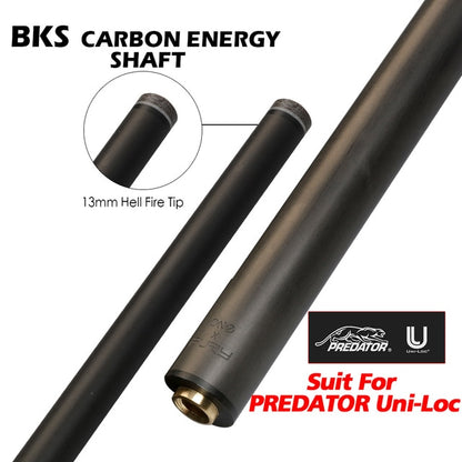 FURY Carbon Black technology PAS/BKS/JPS/CFC for Billiard Pool /Punch/Jump Cue Carbon Fiber Technologia Shaft Quick/Pin Teech