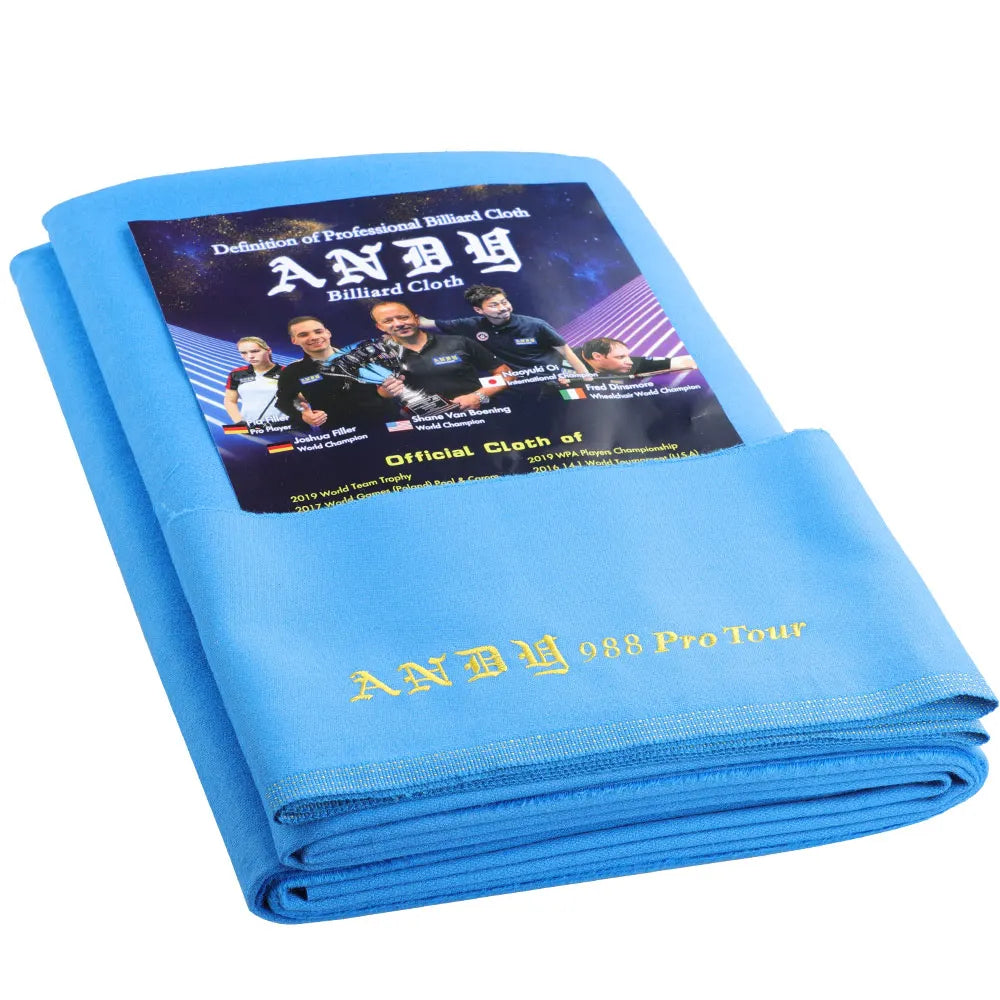 ANDY 988 Define Professional Billiard Cloth for 80% Wool 20% Nylon High Quality Professional Billiard Accessories for Tournament