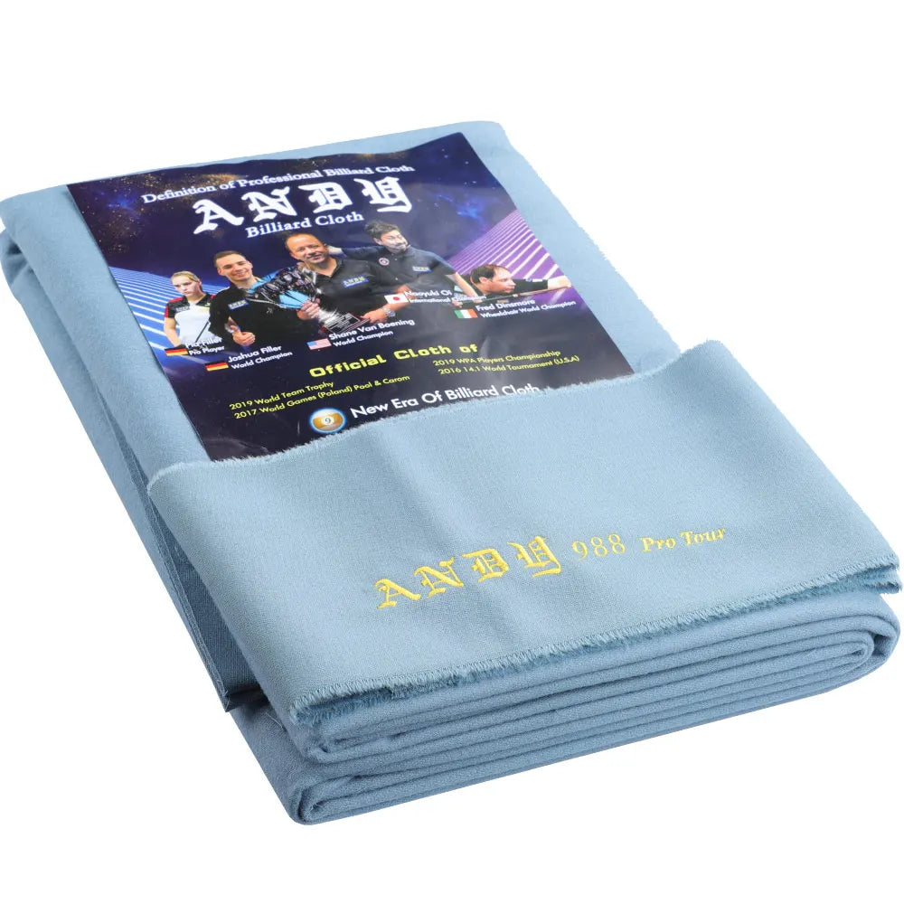 ANDY 988 Define Professional Billiard Cloth for 80% Wool 20% Nylon High Quality Professional Billiard Accessories for Tournament