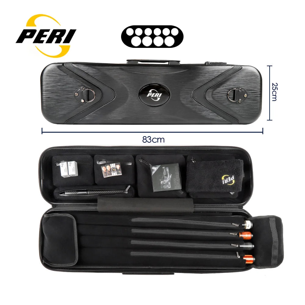 Original PERI Pool Case 7 Holes 10 Holes Portable Billiard Cue Case PC Material Hard and Anti-fall Bag Billiard Accessories